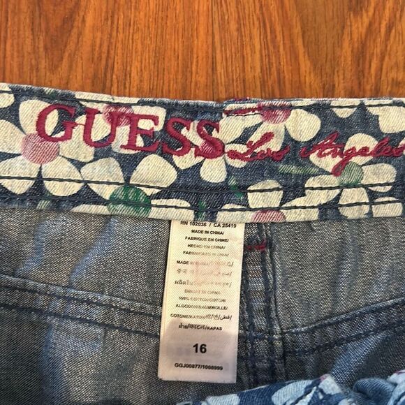 Guess daisy lightweight jean short vintage girls 16 - Picture 2 of 4
